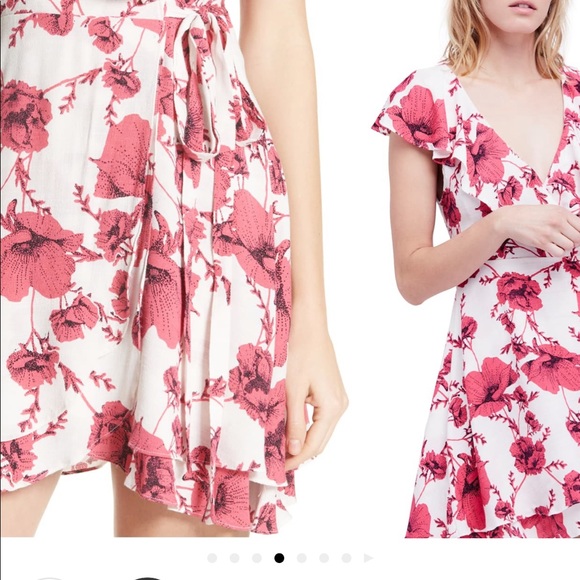 Free people French quarter wrap mini dress - Picture 3 of 5